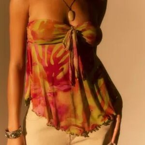 UO Ecote Halo Semi-Sheer Babydoll Top Size M SOLD OUT